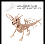 New Skeleton Dragon Dog Animal 100% Plastic Animal Skeleton Bones Horror Halloween Prop Animal Horror House Party Decoration