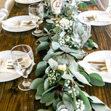 MEIDDING Artificial Green Eucalyptus Garland Leaves Vine Fake Vines Rattan Artificial Plants Ivy Wreath Wall Decor Wedding Decor