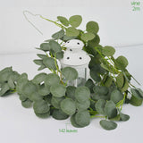 MEIDDING Artificial Green Eucalyptus Garland Leaves Vine Fake Vines Rattan Artificial Plants Ivy Wreath Wall Decor Wedding Decor
