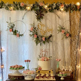 10-40cm Metal Ring Hanging Garland Gold Metal Dream Catcher Ring DIY Flower Wreath Hoop Baby Shower Wedding Decorations